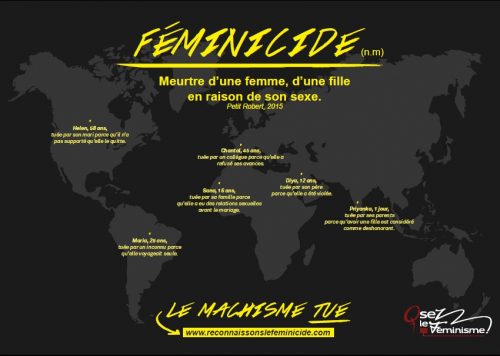 Affiche de la campagne OLF Reconnaissance du féminicide